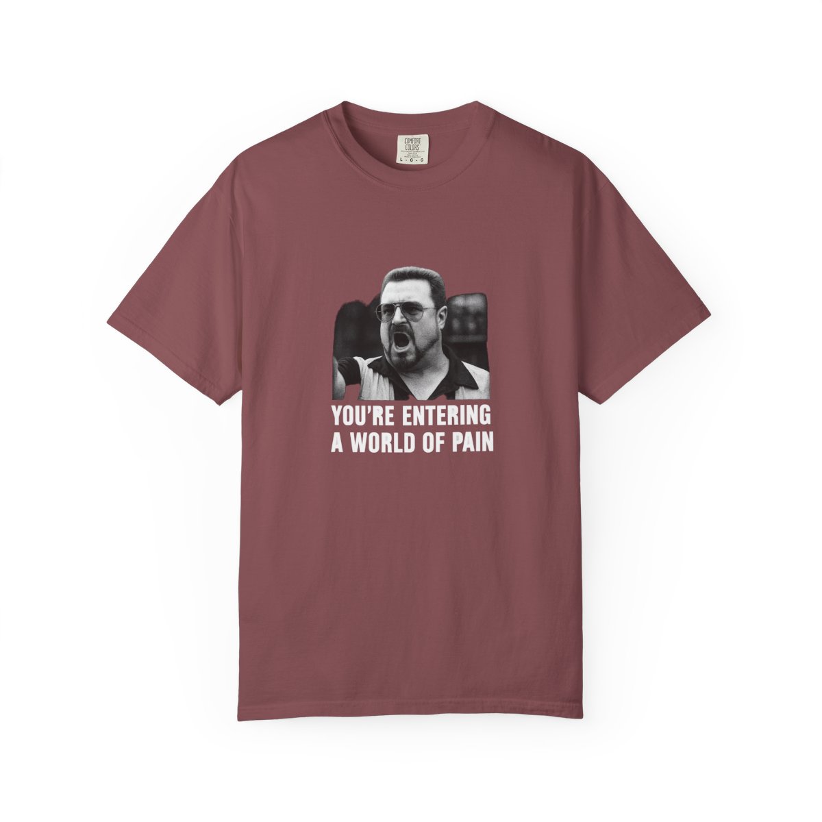 The Big Lebowski 'World of Pain' Bold T-Shirt - alternate angle 2, merchandise