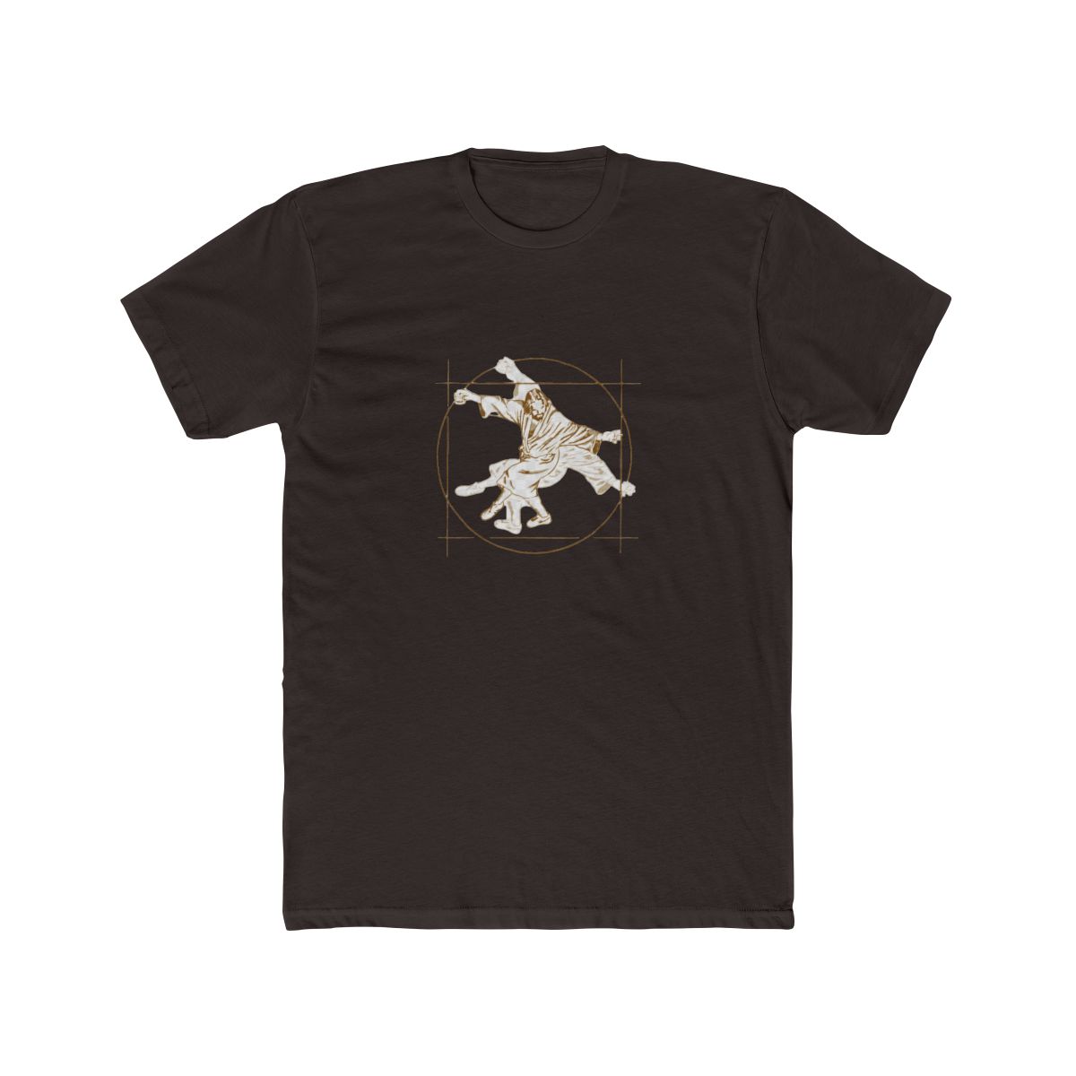 Vitruvian Dude - Big Lebowski Yoga Pose T Shirt - alternate angle 4, merchandise