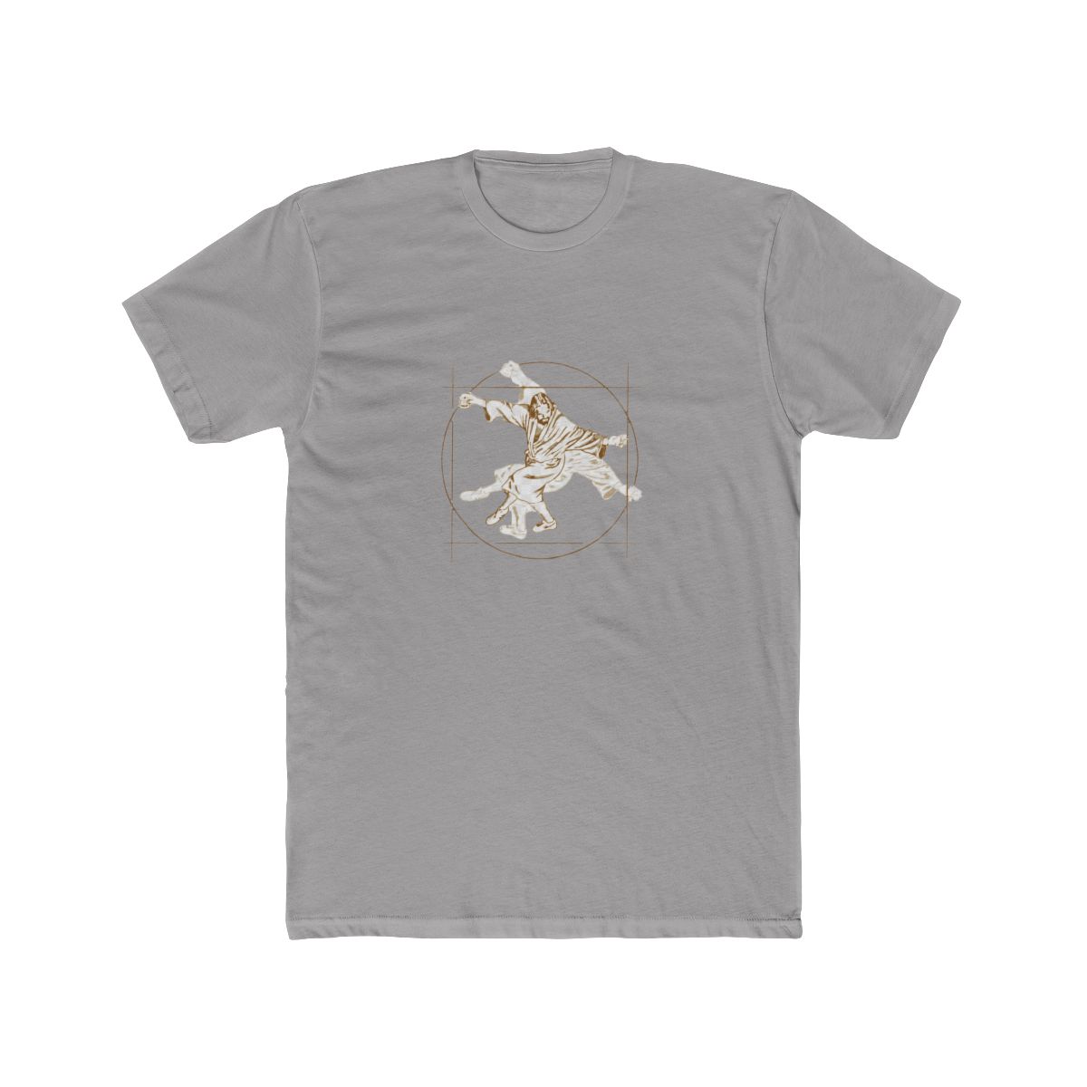 Vitruvian Dude - Big Lebowski Yoga Pose T Shirt - alternate angle 3, merchandise