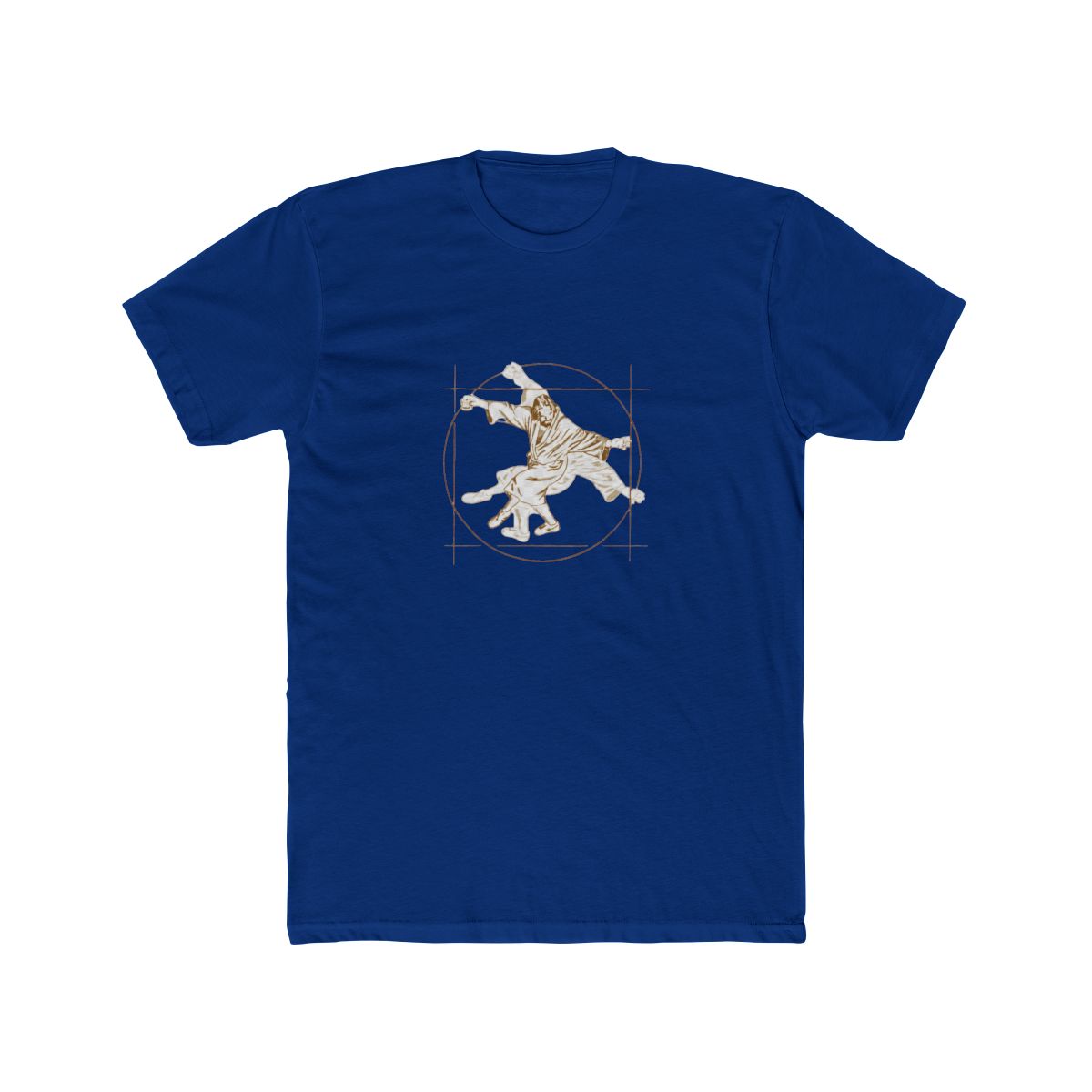 Vitruvian Dude - Big Lebowski Yoga Pose T Shirt - alternate angle 2, merchandise