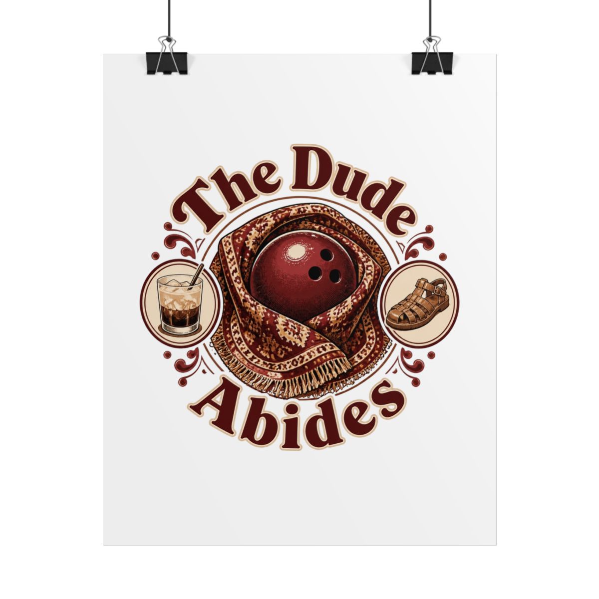 The Big Lebowski "The Dude Abides" Poster