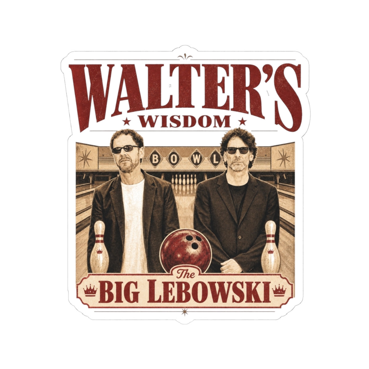 The Big Lebowski "Walter" Sticker - alternate angle 2, merchandise
