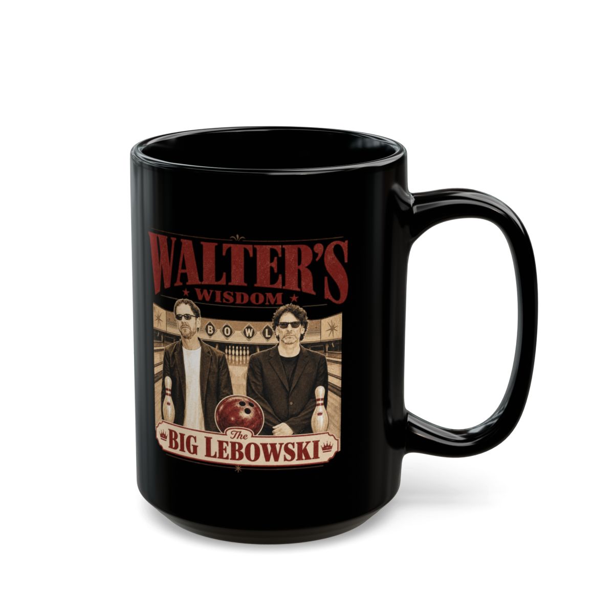 The Big Lebowski "Walter" Black Mug - alternate angle 5, merchandise