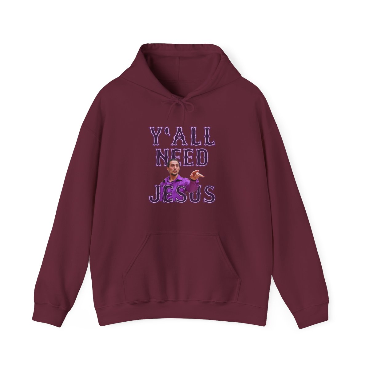 Y'all Need Jesus - Big Lebowski Movie Hoodie | The Big Lebowski - alternate angle 2, merchandise