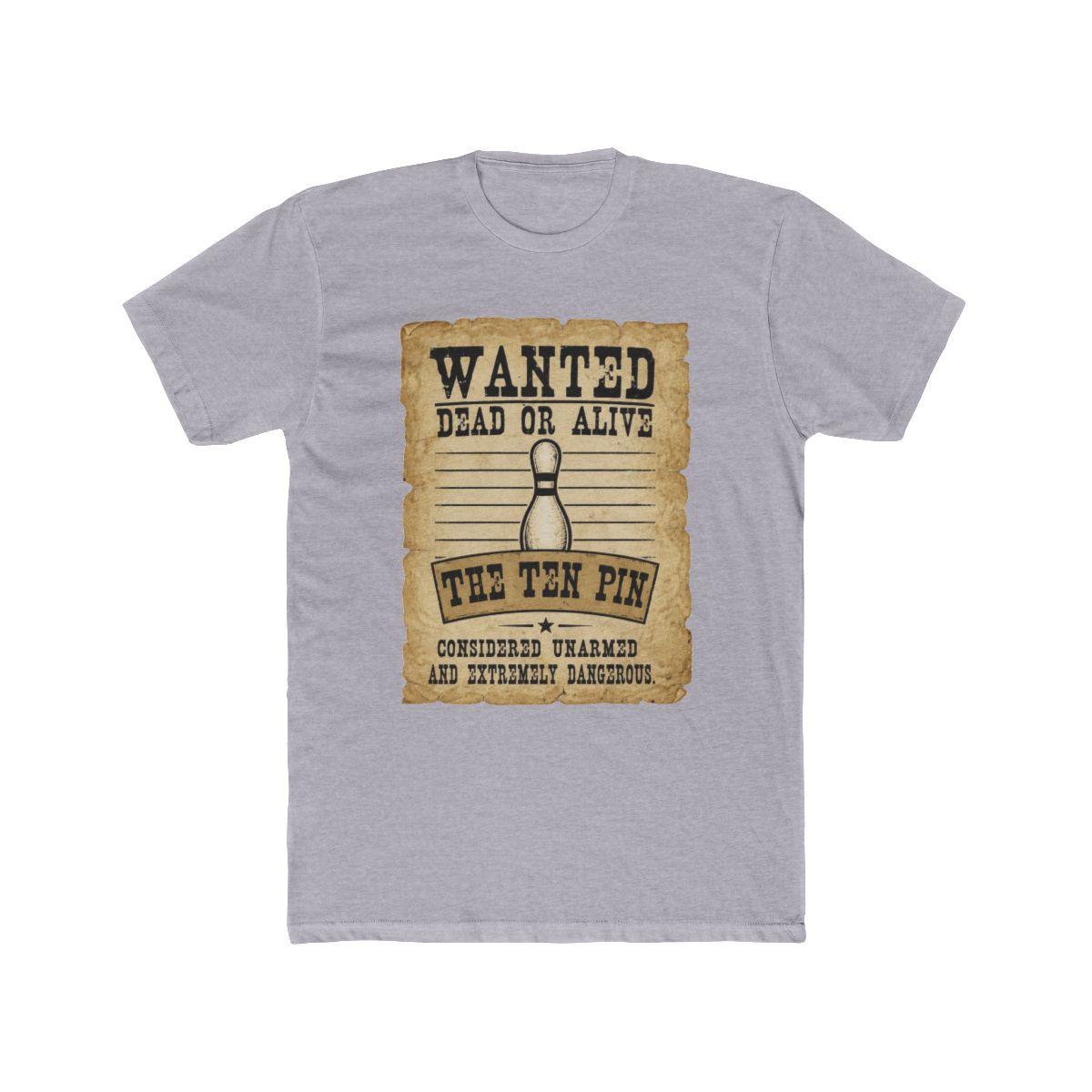 Wanted Dead Or Alive The Ten Pin Bowling T Shirt | The Big Lebowski - alternate angle 4, merchandise