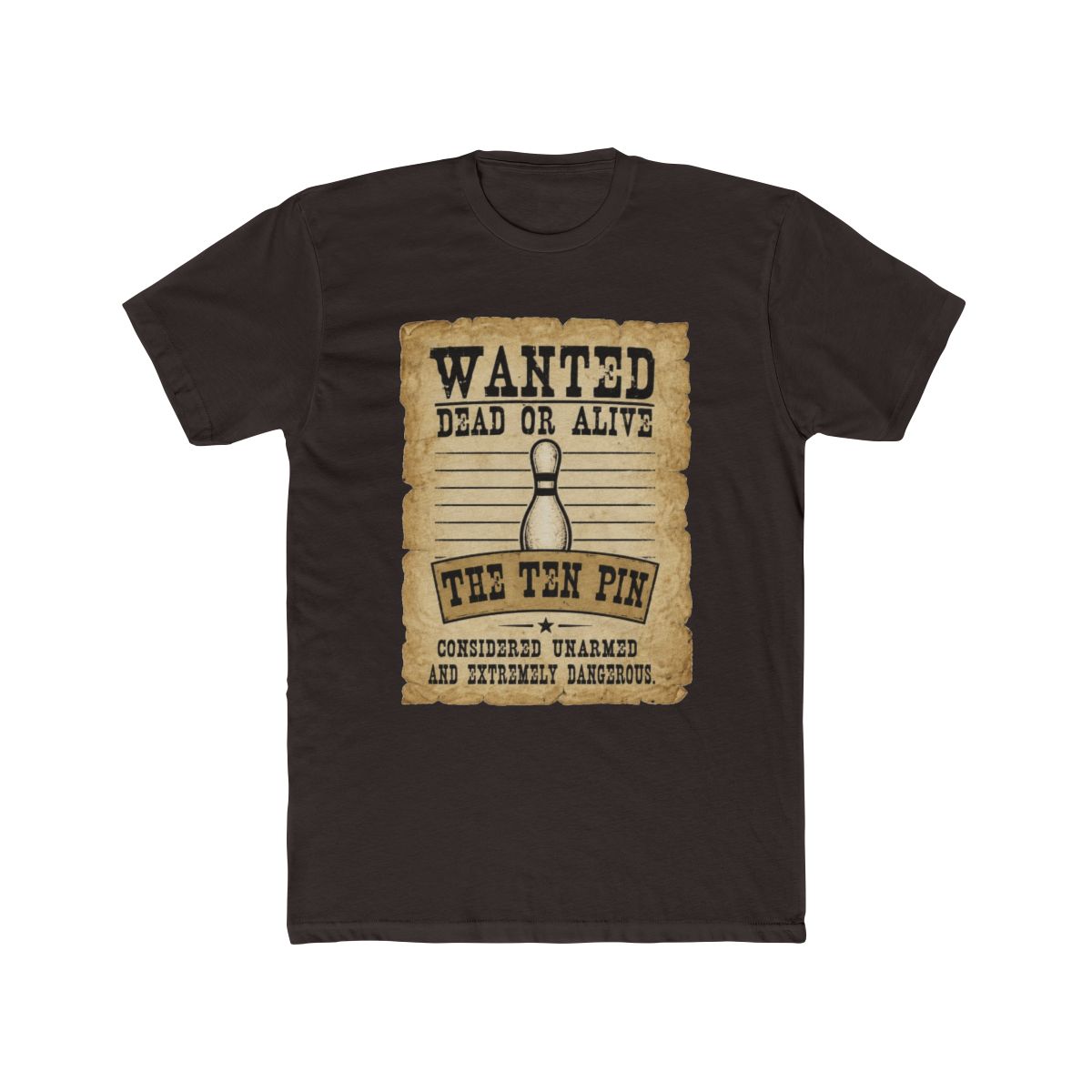 Wanted Dead Or Alive The Ten Pin Bowling T Shirt | The Big Lebowski - alternate angle 2, merchandise