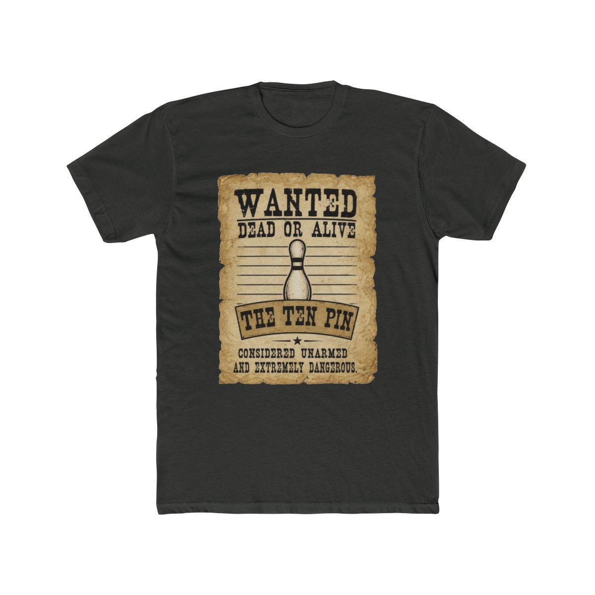 Wanted Dead Or Alive The Ten Pin Bowling T Shirt | The Big Lebowski - alternate angle 5, merchandise