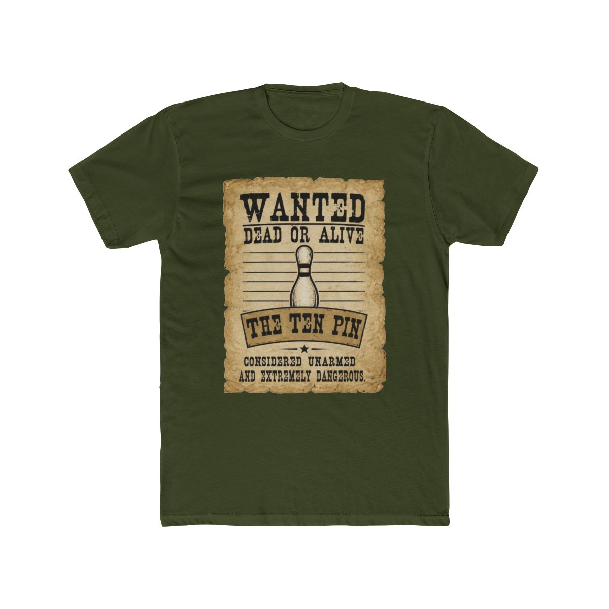 Wanted Dead Or Alive The Ten Pin Bowling T Shirt | The Big Lebowski - alternate angle 5, merchandise