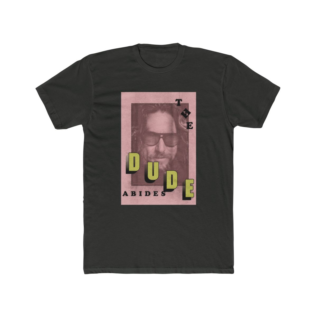 The Big Lebowski The Dude Abides Pink T Shirt - alternate angle 5, merchandise