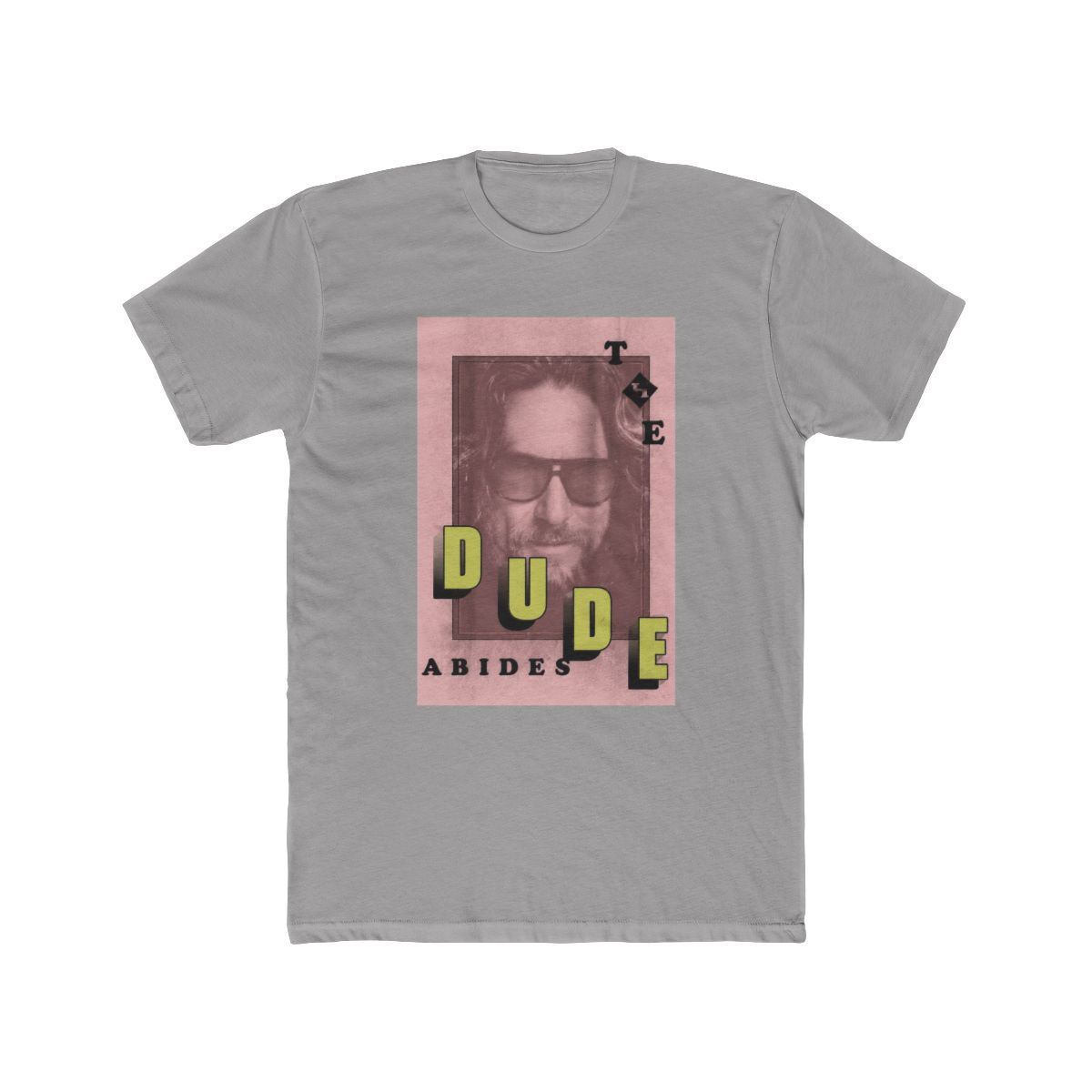 The Big Lebowski The Dude Abides Pink T Shirt